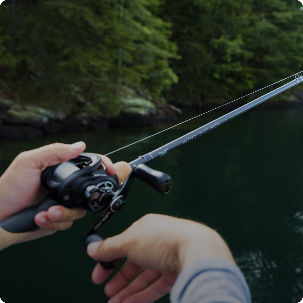 close up of World class spinning rod