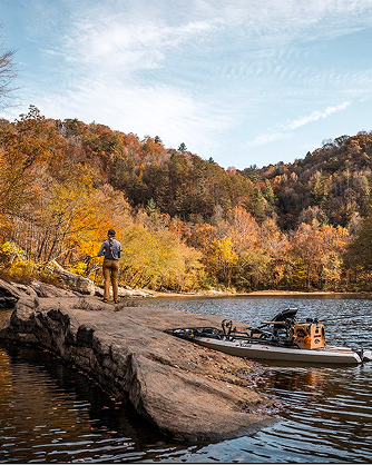 Woman fishing using Fenwick rod